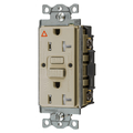 Hubbell Wiring Device-Kellems Power Protection Devices, Receptacle, Self Test, GFCI, IG, TRWR, Commercial Grade, 20A 125V, 2-Pole 3-Wire Grounding, 5-20R, Ivory GFTWRST20IIG